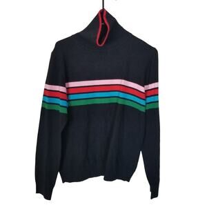 Sugarhill Womens Eloise Sweater Size 14 Rainbow Striped Retro Ski Cabincore